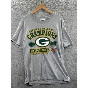 VINTAGE Green Bay Packers Shirt Mens Large Gray